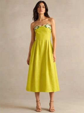 Fanm Mon Lorr Dress with Floral Trim